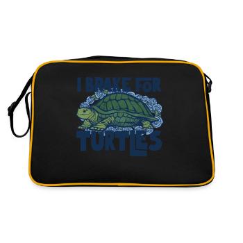 I brake for turtles - Retro Bag - black/gold - Back