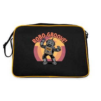 Œuvre d’art - Robo-groove ! Robot Danse Art Numérique - Sac Retro - noir/or - Dos