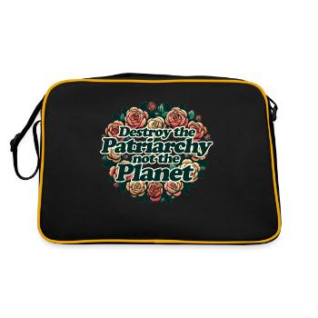 Destroy the Patriarchy not the Planet - Retro Bag - black/gold - Back