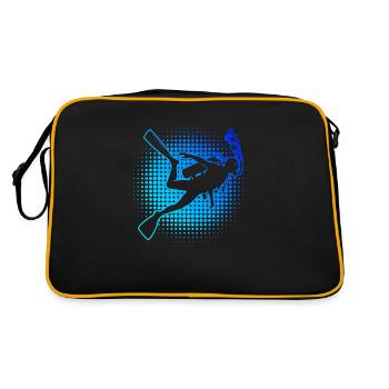Diver Scuba Diver Scuba Taucher Scuba Tauchen - Retro Tasche - Schwarz/Gold - Hinten