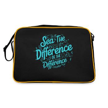 Bathing beach & sea plastic-free against pollution - Retro Bag - black/gold - Back