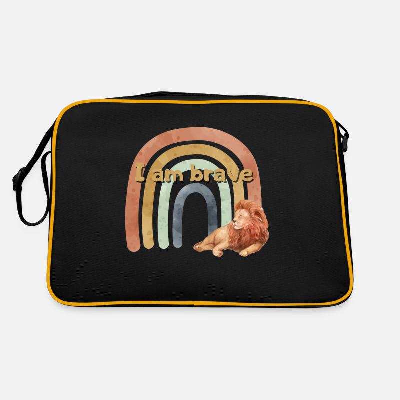 Leo Courage Strength Affirmation for Children Self Esteem Retro Bag