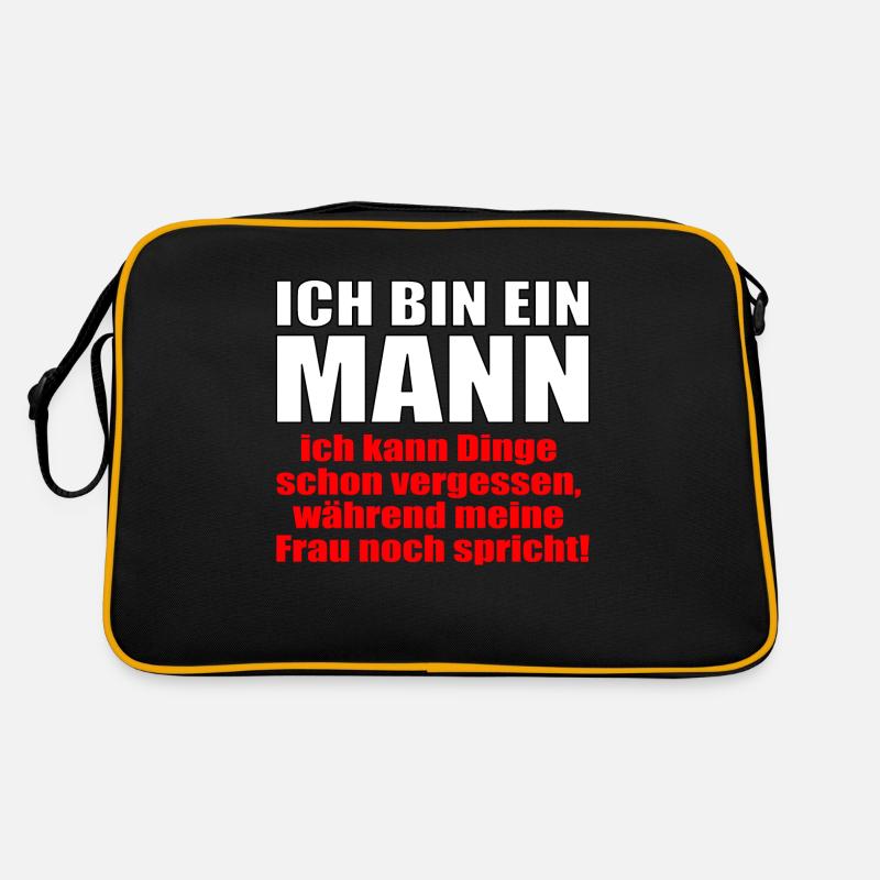 Ich bin ein Mann ich kann Dinge schon vergessen Retro Tasche