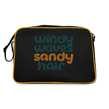 windy waves - Retro Tasche - Schwarz/Gold - Hinten