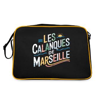 Les Calanques de Marseille - Sac Retro - noir/or - Dos