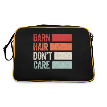 Pferdestil für echte Reitliebhaber - Retro Tasche - Schwarz/Gold - Hinten