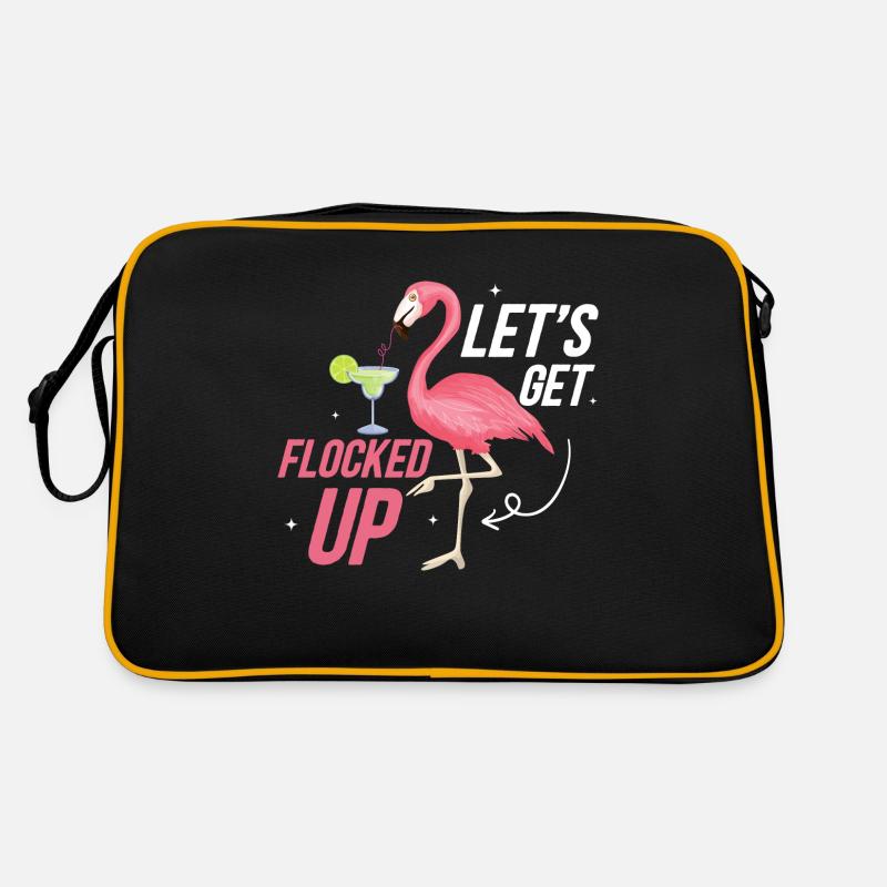 Let’s Get Flocked Up Oiseau Rose Mignon Sac Retro