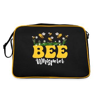 Bee Whisperer Beekeeping Beekeeper - Retro Bag - black/gold - Back