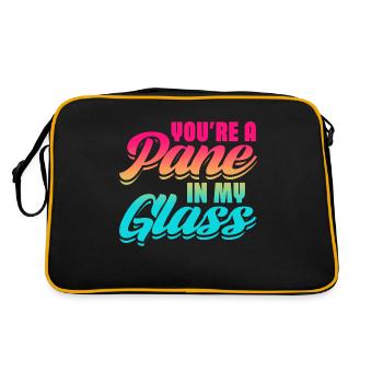 Tu es une vitre dans mon vitrail artiste - Sac Retro - noir/or - Dos