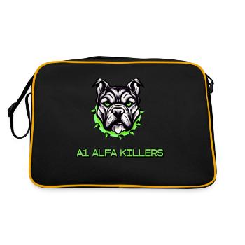 A1 ALFA ESPORTS - Sac Retro - noir/or - Dos
