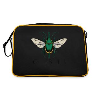 GREAT BEE - Retro Bag - black/gold - Back