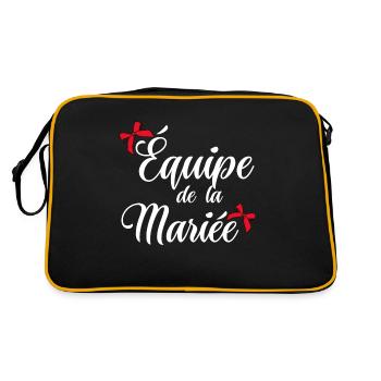 Équipe de la mariée noeud - Sac Retro - noir/or - Dos