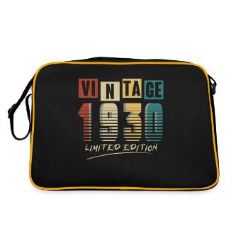 1930 Vintage 1930 né en 1930 anniversaire. Année 2 - Sac Retro - noir/or - Dos