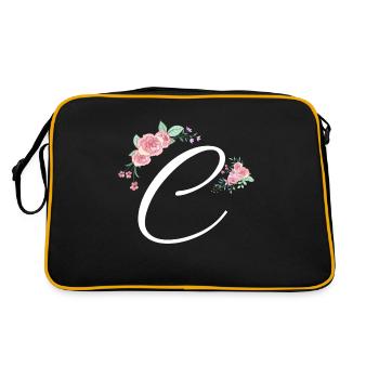 Lettre c fleurs - Sac Retro - noir/or - Dos