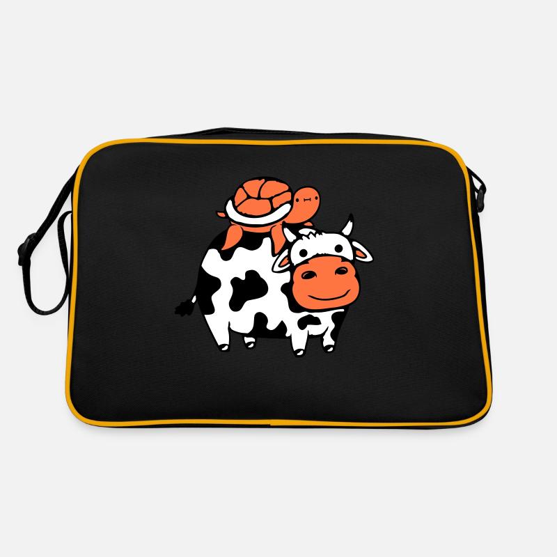 Tortue d’eau vache 2 amis équipe équitation mignon Sac Retro