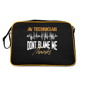 AV Technician Fun Design - Retro Bag - black/gold - Back