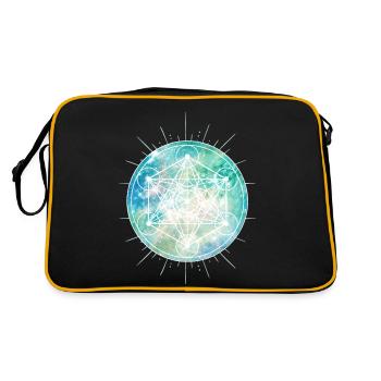 Celtic SYMBOLS - Metatron - Celts - Retro Bag - black/gold - Back
