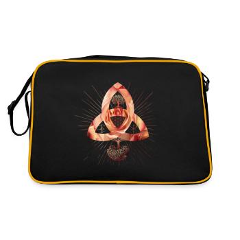 SYMBOLS RUNE - Triqueta Tree of Life Tree of Life - Retro Bag - black/gold - Back