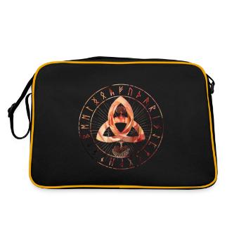 SYMBOLS RUNE - Triqueta Tree of Life Tree of Life - Retro Bag - black/gold - Back