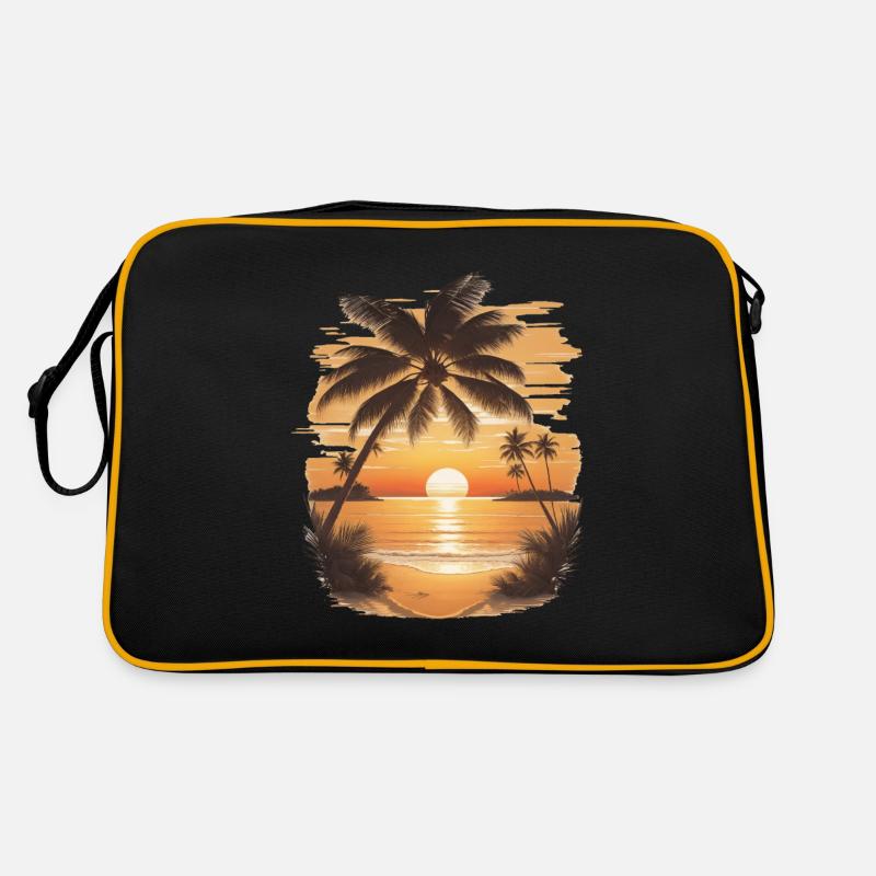 Sunset Serenity: Scène de plage Sac Retro