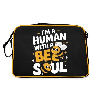 abeille abeille apicultrice abeille abeille - Sac Retro - noir/or - Dos