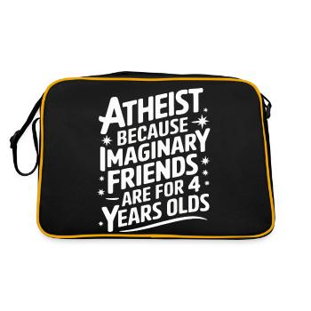 Atheism, Atheist, Anti-Religion, Agnostic - Retro Bag - black/gold - Back