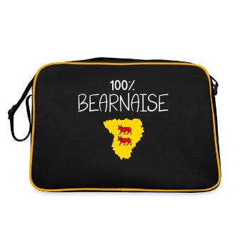 100 % bearnaise - Femme béarn - béarnais - Sac Retro - noir/or - Dos