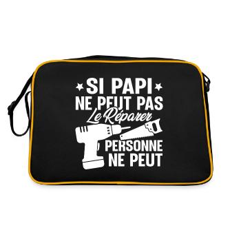 Si Papi ne peut pas le Réparer personne ne peut - Sac Retro - noir/or - Dos