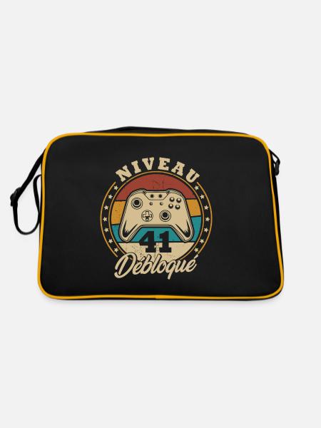 Niveau 41 débloque - Sac Retro - noir/or - Dos