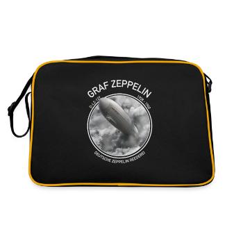 LZ127 Graf Zeppelin - Retro Tasche - Schwarz/Gold - Hinten