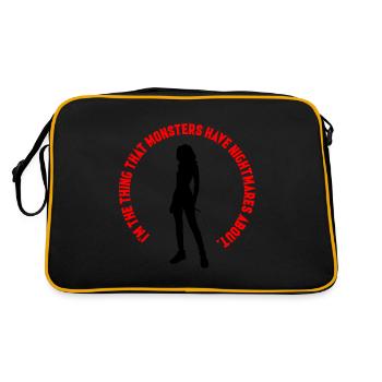 I'm the thing that monsters have nightmares about - Retro Bag - black/gold - Back