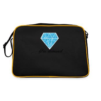 Blue Diamond - Blauer Diamant - Retro Bag - black/gold - Back