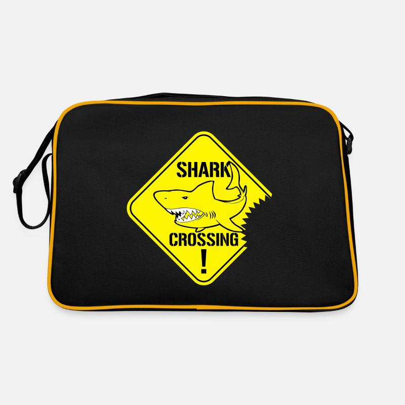 Panneaux d’avertissement de passage de requins Sac Retro