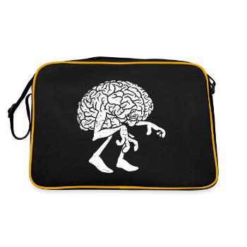 Brain Ghost - Retro Tasche - Schwarz/Gold - Hinten