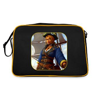 Pirate cool dans le style comique Captain Steampunk - Sac Retro - noir/or - Dos