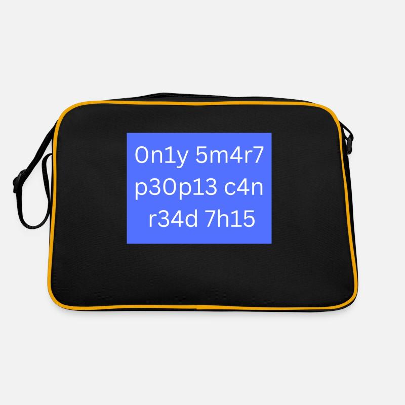 Only smart people can read this Retro Tasche