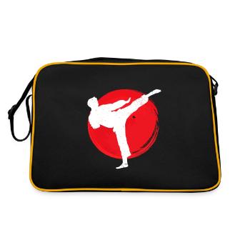 Karaté karaté coup de pied symbole - Sac Retro - noir/or - Dos