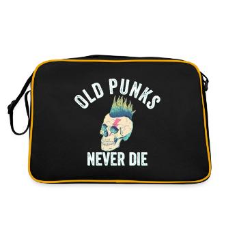 Old Punks Never Die - Vintage Punk - Retro Bag - black/gold - Back