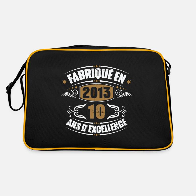 Fabriqué en 2013, 10 ans d'excellence Sac Retro