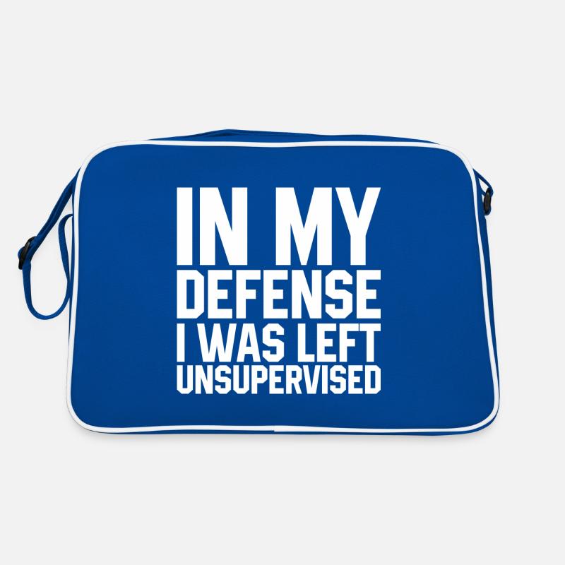 I Was Left Unsupervised Quote Retro Bag