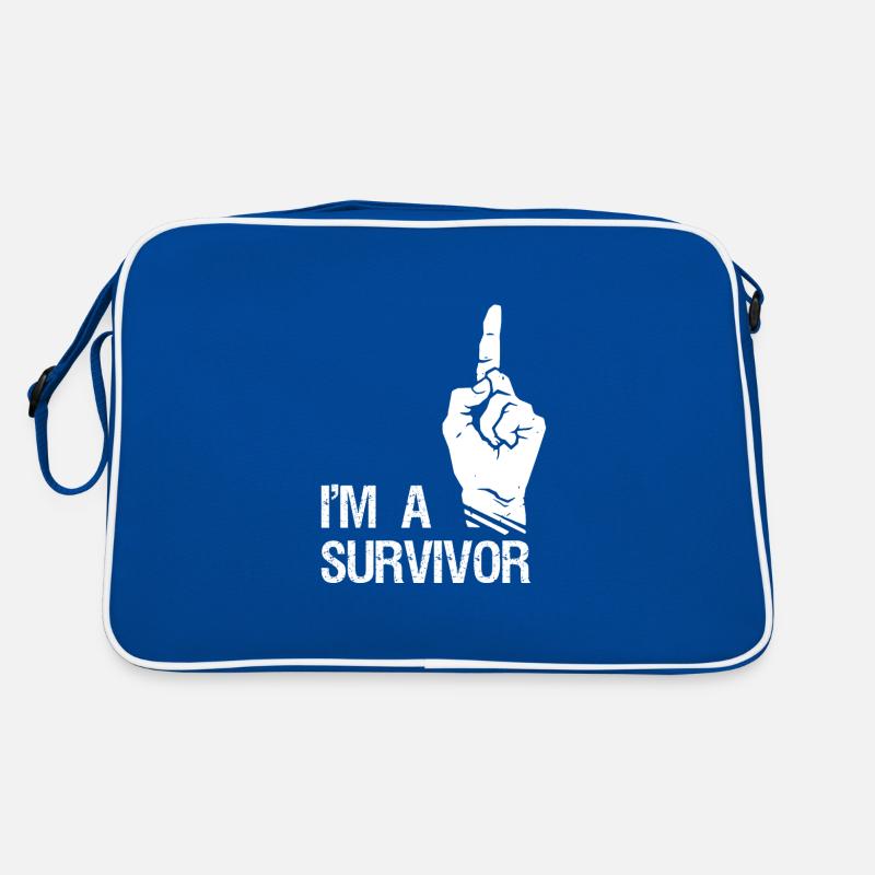 DbD I´m a survivor white Retro Tasche