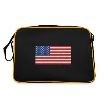 Drapeau américain - Sac Retro - noir/or - Dos