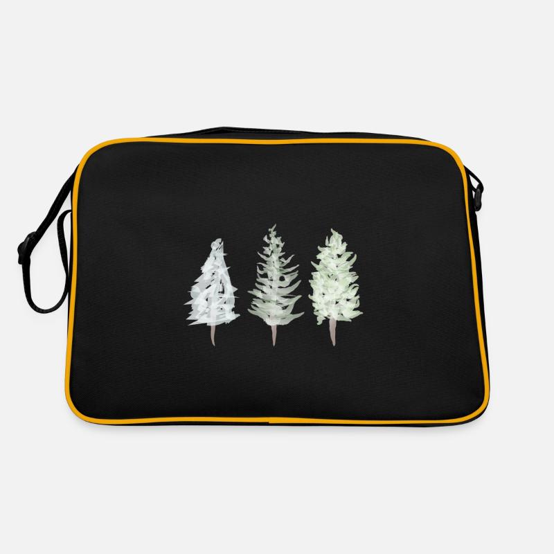 Wald - Retro Tasche - Schwarz/Gold