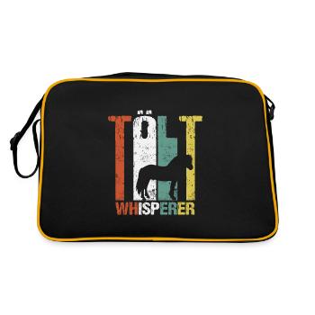Islandpferd Tölt Flüsterer Retro Vintage Grunge - Retro Tasche - Schwarz/Gold - Hinten
