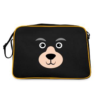 Ours visage cadeau de fête de costume d'halloween - Sac Retro - noir/or - Dos