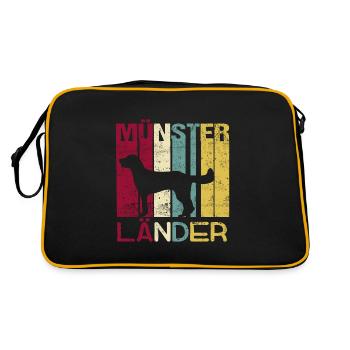 Petite silhouette vintage rétro de Münsterland - Sac Retro - noir/or - Dos