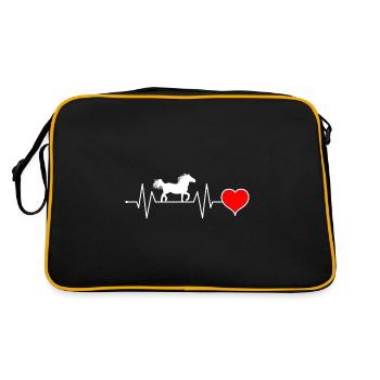 Noriker cold-blooded horse heartbeat - Retro Bag - black/gold - Back