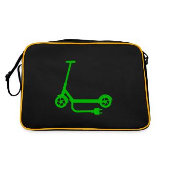Scooter scooter électrique scooter électrique connecteur vert - Sac Retro - noir/or - Dos