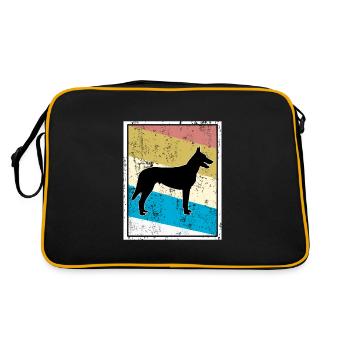 Hollandse Herder Dogs Vintage Rétro - Sac Retro - noir/or - Dos