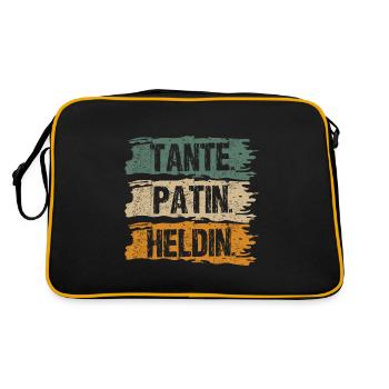 Marraine tante marraine héroïne drôle disant - Sac Retro - noir/or - Dos